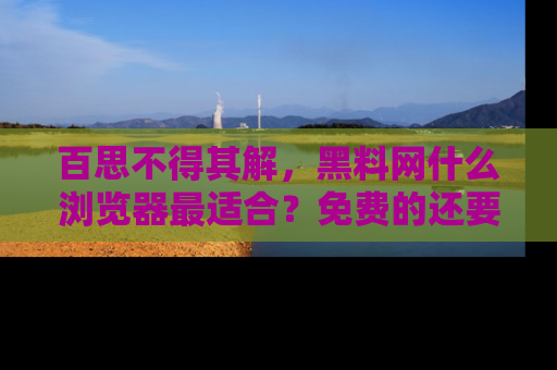 百思不得其解，黑料网什么浏览器最适合？免费的还要能吃瓜太难了！