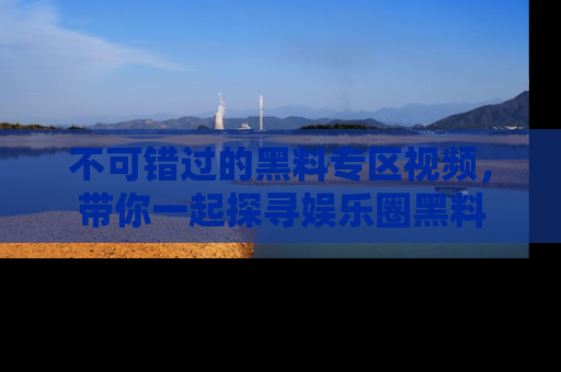 不可错过的黑料专区视频，带你一起探寻娱乐圈黑料