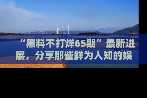 “黑料不打烊65期”最新进展,分享那些鲜为人知的娱乐八卦