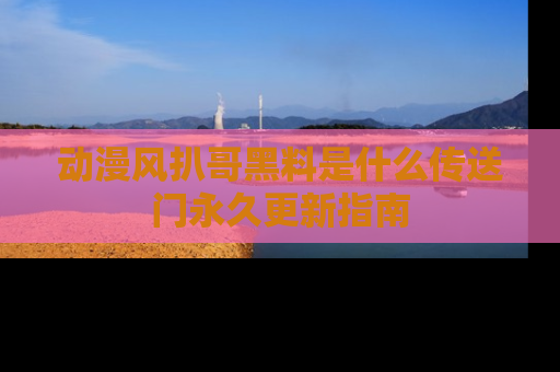 动漫风扒哥黑料是什么传送门永久更新指南