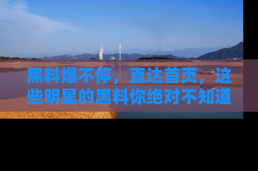 黑料爆不停，直达首页，这些明星的黑料你绝对不知道！