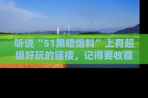 听说“51黑暗爆料”上有超级好玩的链接，记得要收藏哦！