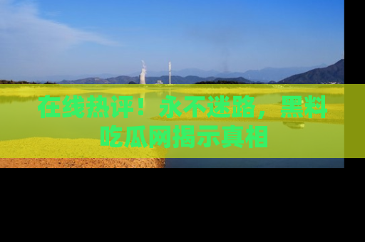 在线热评!永不迷路,黑料吃瓜网揭示真相