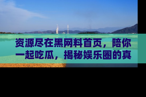 资源尽在黑网料首页,陪你一起吃瓜,揭秘娱乐圈的真实内幕